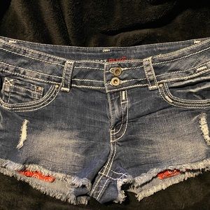 Almost Famous Medium Wash Denim Shorts Size 11